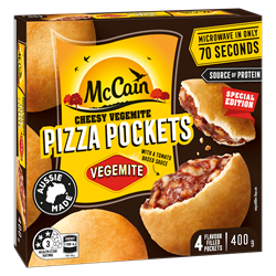 Pizza Pockets Cheesy Vegemite 400g