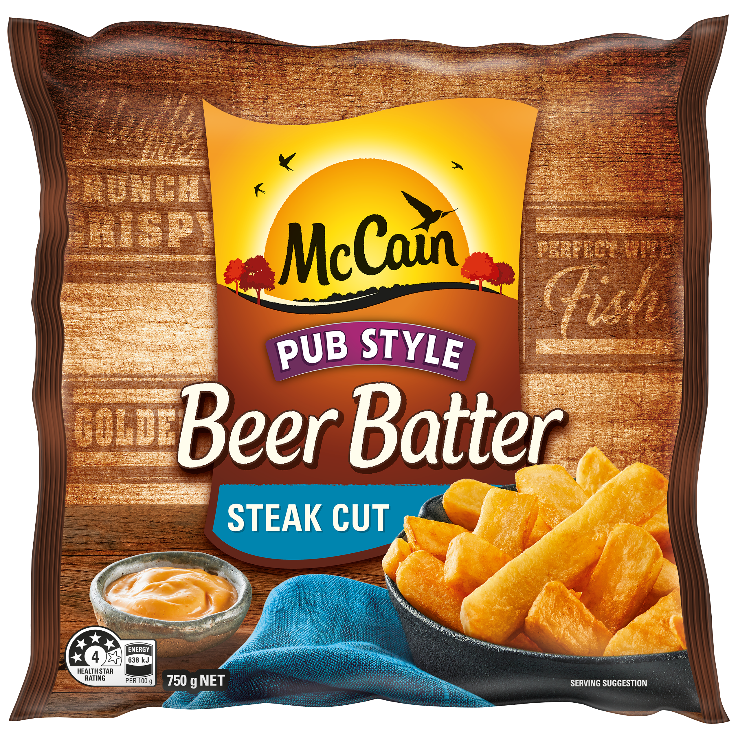 Pub Style Beer Batter Steak Cut 750g