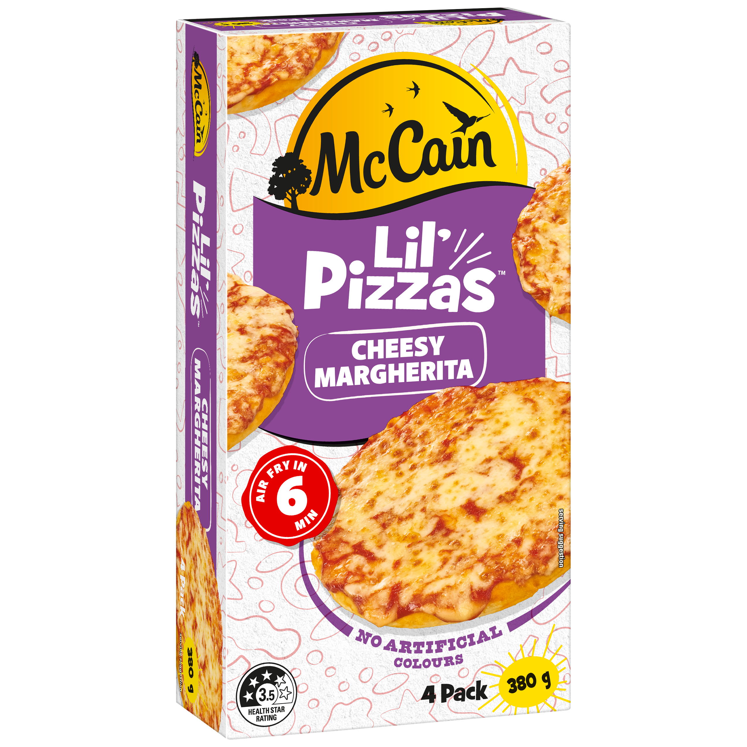Lil' Pizzas Cheesy Margherita 380g