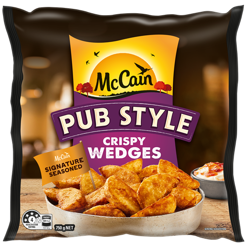 Pub Style Crispy Wedges 750g