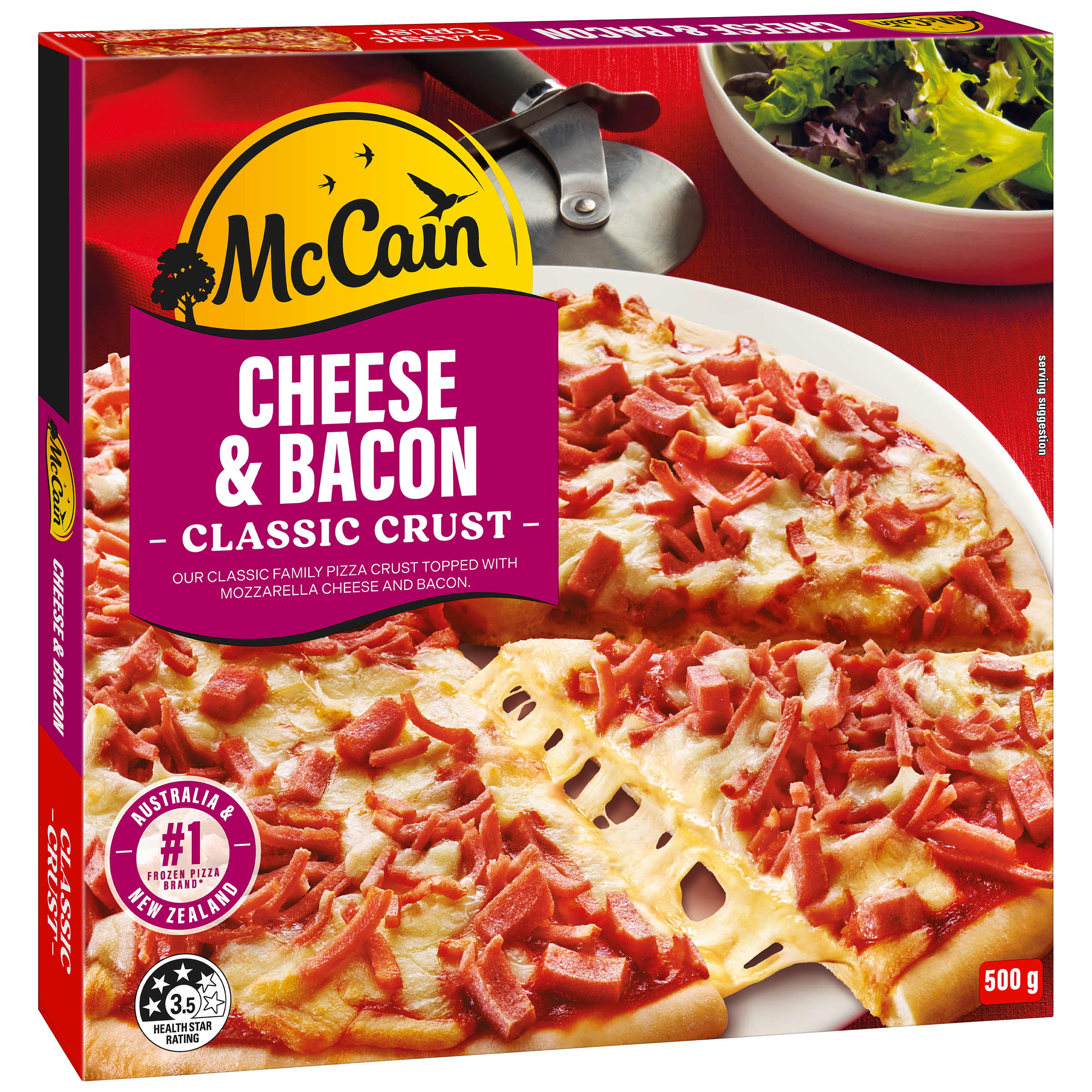 Cheese & Bacon Family Pizza 500g