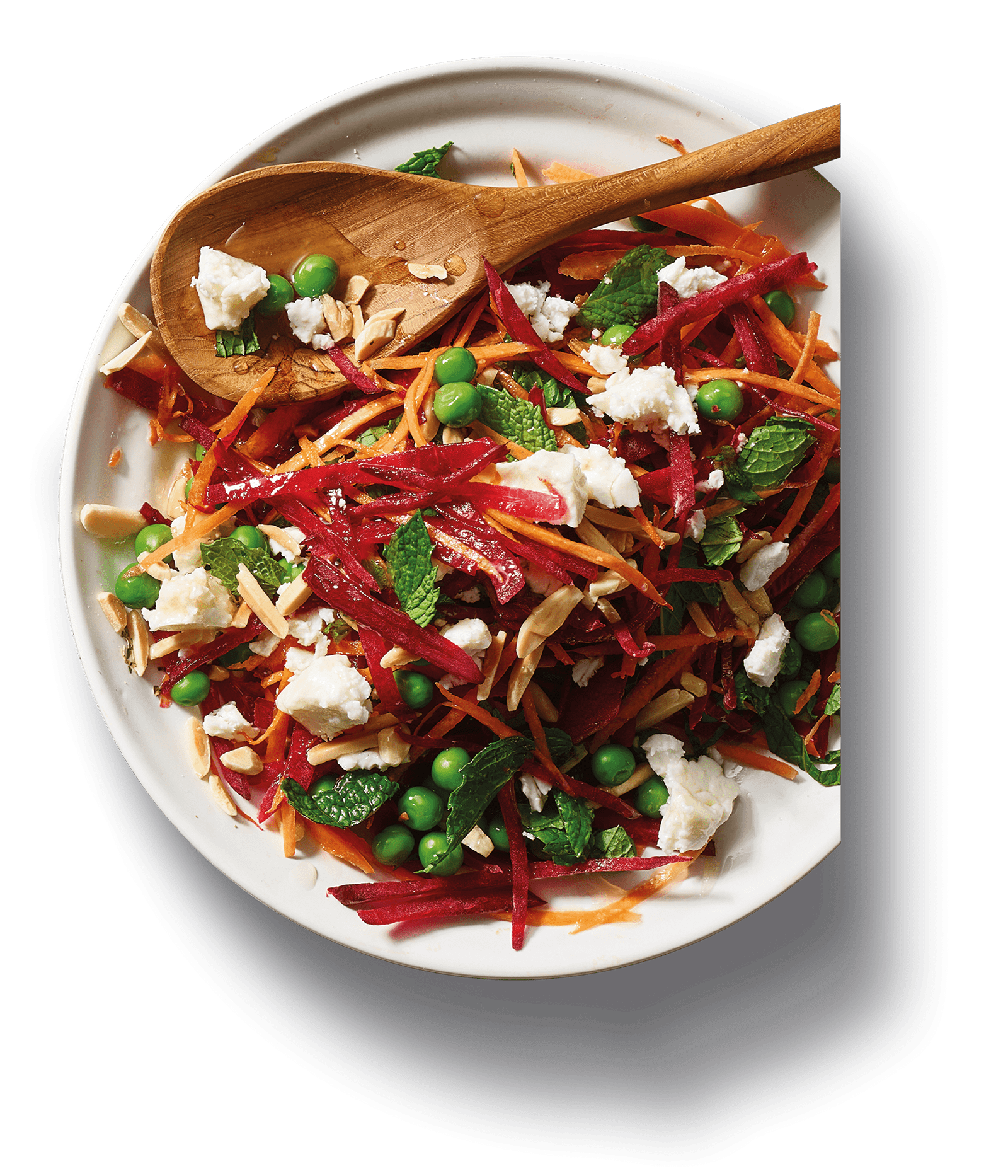 Crunchy Beet Slaw with  Feta and Almonds