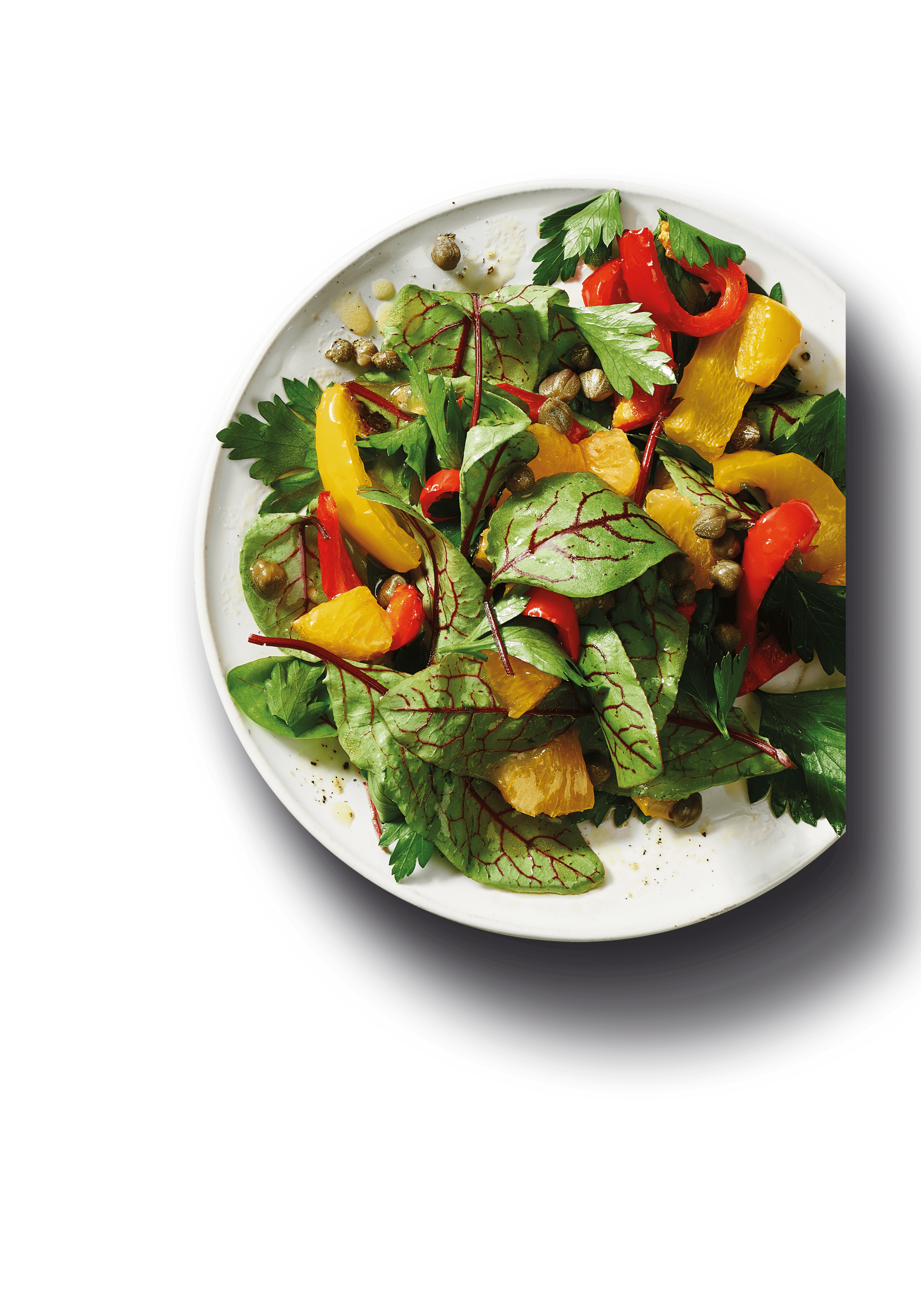 Capsicum, Sorrel and Orange Salad with Capers