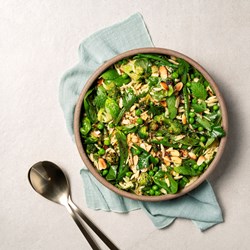 Charred Garden Greens, Risoni & Herb Salad